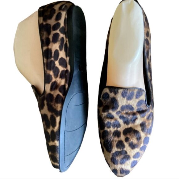 Nine West Haydyn Animal Leopard Print Almond Toe Flats 8.5M #122Q - Picture 3 of 8